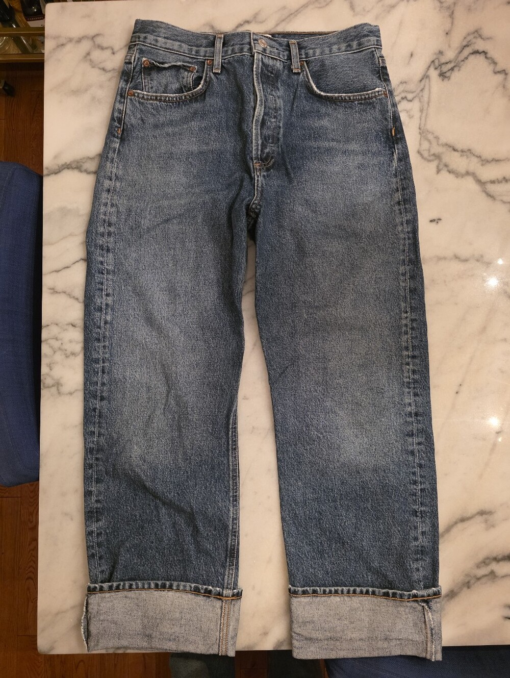 AGOLDE Fran W Cuff Jeans Size 27 Organic Cotton